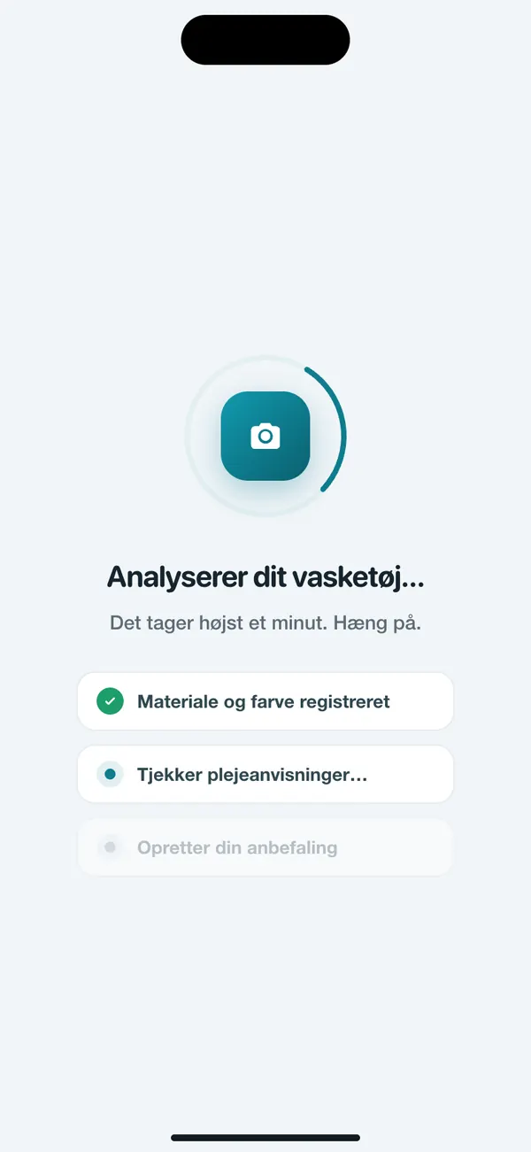 WashGuard genkender materiale og farve på vasketøjet