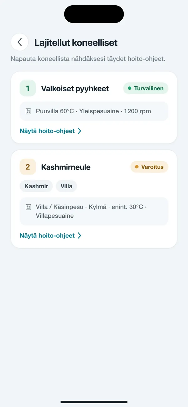 WashGuard jakaa useita vaatteita pesukoneellisiin