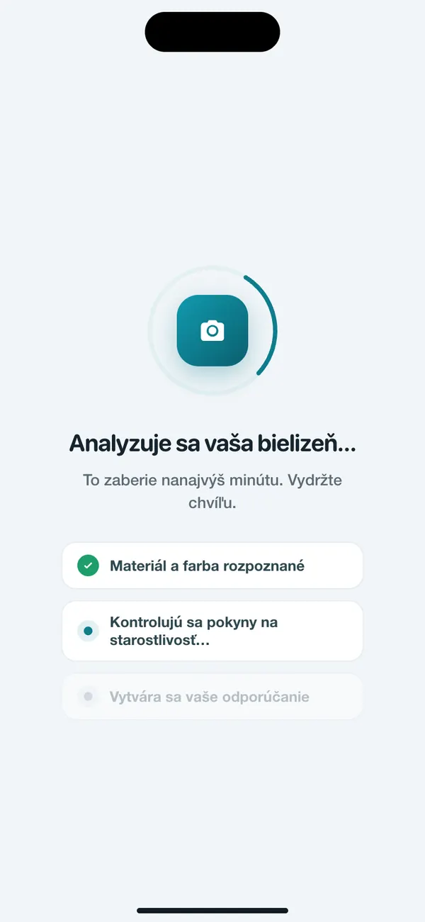 WashGuard rozpoznáva materiál a farbu bielizne