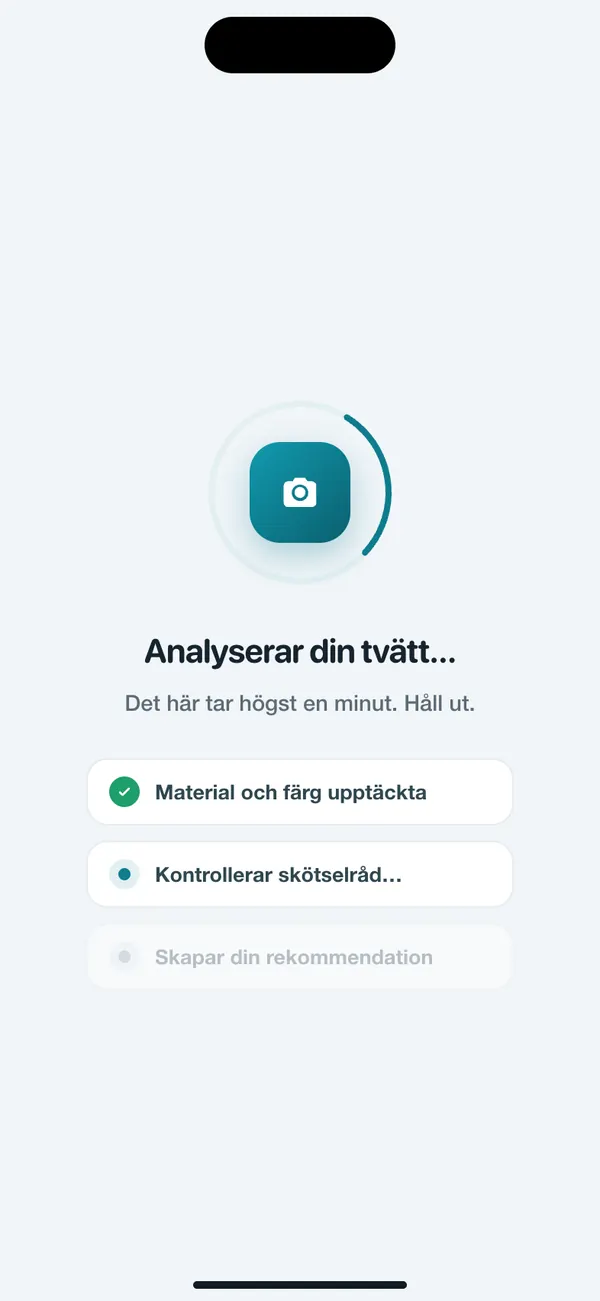 WashGuard känner igen material och färg på tvätten