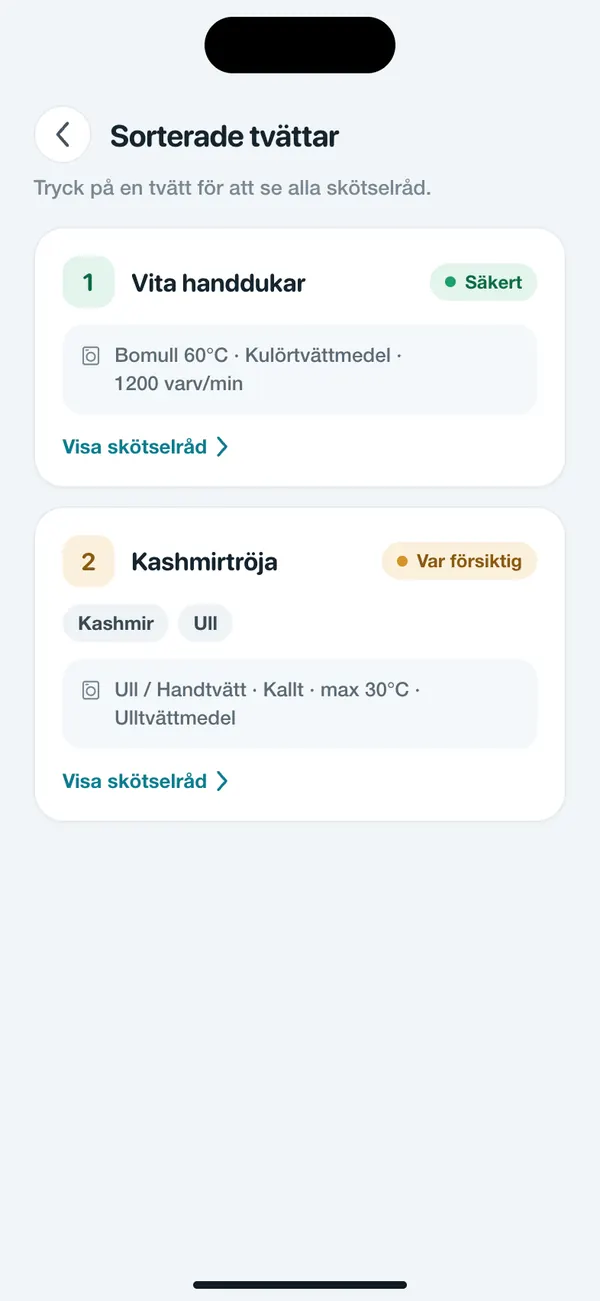 WashGuard delar upp flera plagg i tvättar